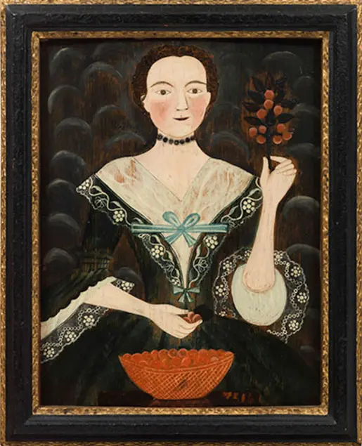 Early Portrait of a Woman with a Bowl of Cherries