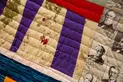 Detailed close-up photo of Bendolph’s President quilt