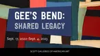 Color block banner for Gee's Bend exhibition