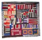 Multicolored quilt titled “Image of Formal Presidents” by Mary Lee Bendolph