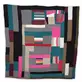Multicolored quilt titled “Diner” by Mary Lee Bendolph