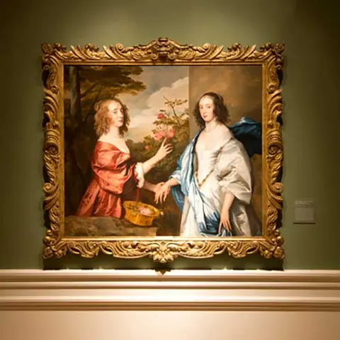 Portrait of two sisters from the 17th century