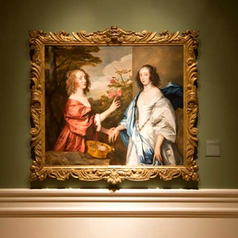 Portrait of two sisters from the 17th century