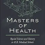 Book cover with an illustration of a skull in a medical device