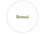 The text Bonsai inside a white circle with a green outline.