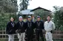 Landscape designer Takuhiro Yamada and his pruning crew