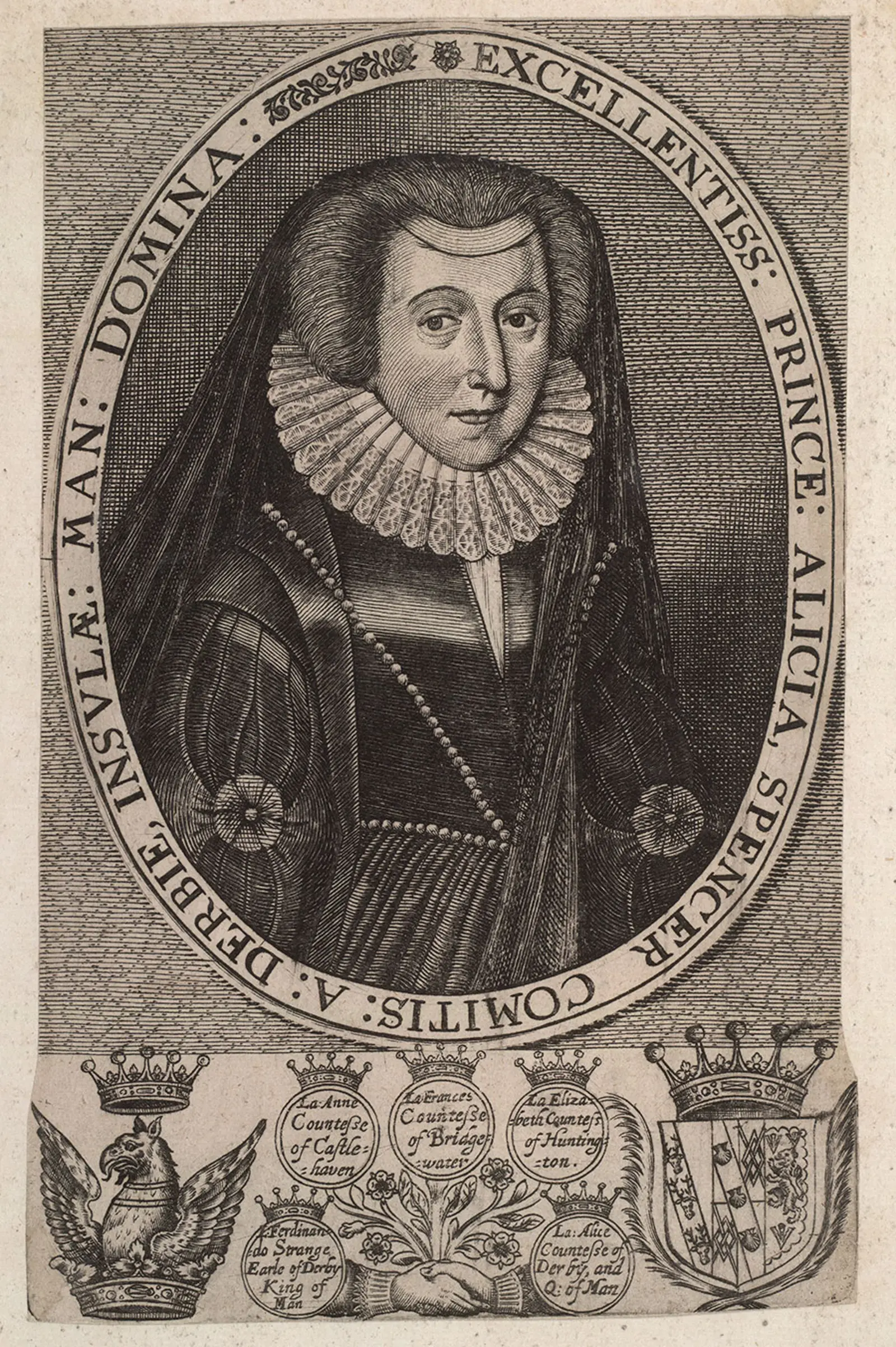 Engraving of Alice Spencer Stanley Egerton