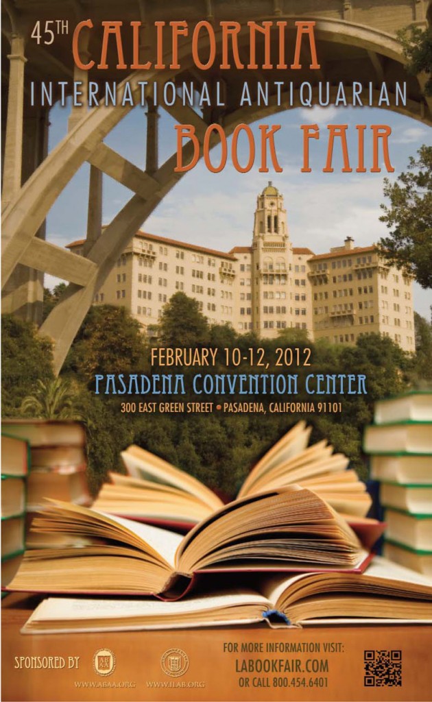Graphic poster of 45th California International Antiquarian Book Fair