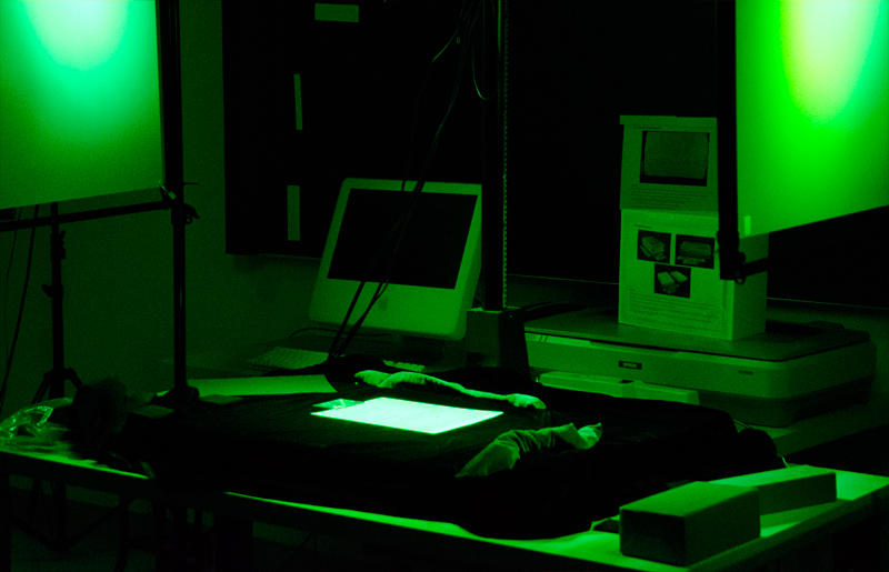 Spectral imaging in lab with green light