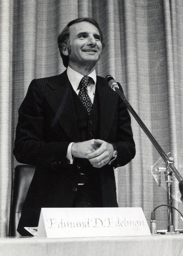 Ed Edelman before his inauguration to the City Council, 1974.