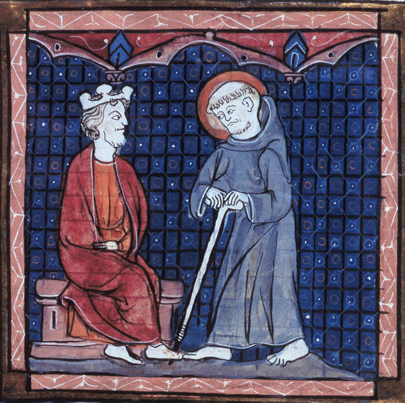 The earliest known image of Saint Patrick, from a 13th-century manuscript. Huntington Library, Art Collections, and Botanical Gardens.