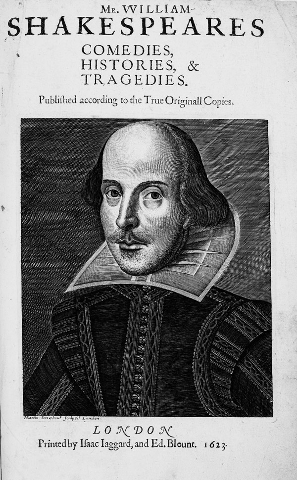 Title page of Shakespeare’s First Folio edition, 1623. Huntington Library, Art Collections, and Botanical Gardens.