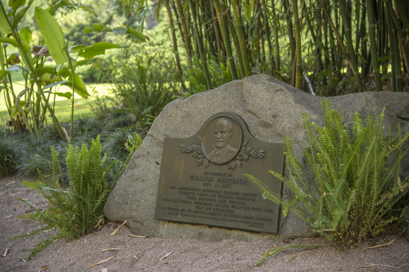 The newly installed plaque honoring William Hertrich. Photo by Martha Benedict. 
