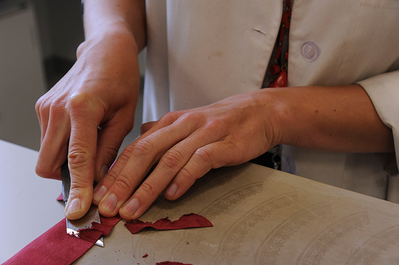 One type of knife is used for paring the edges of leather.