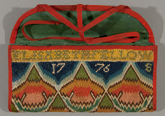 A modest pocketbook made in 1776 is but one of many artworks at The Huntington that together tell a “full, rich story” about the history of art in the United States. The pocketbook was made by Elizabeth Fellows in 1776 and is a promised gift of Jonathan and Karin Fielding. Photography © 2014 Fredrik Nilsen.