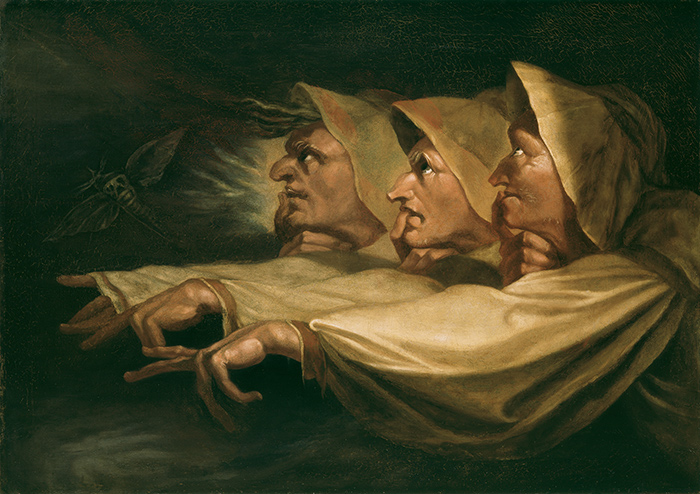 Henry Fuseli, The Three Witches, 1783, oil on canvas, 25 1/2 x 36 in. The Kunsthaus Zürich.