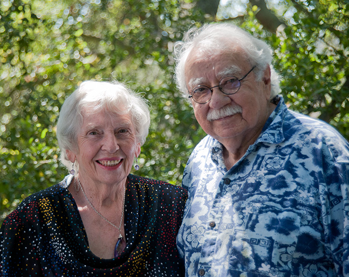 Al Martinez and his wife, Joanne Martinez, whom he called by her original surname, Cinelli. (Photo by John Sullivan.)