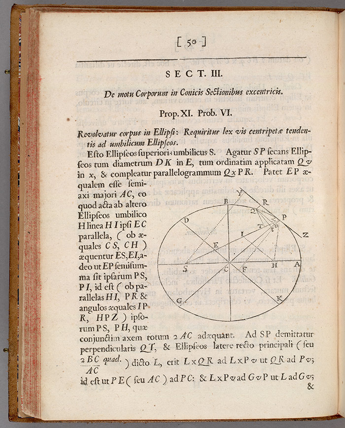 First edition of Isaac Newton’s Principia Mathematica (Mathematical Principles), 1687. The Huntington Library, Art Collections, and Botanical Gardens.