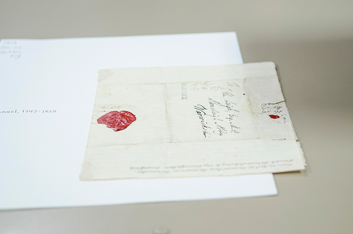 A letter from the Leigh Family Papers, unpublished letters and manuscripts from Jane Austen's mother's family, 1686–1823, 1866. The Huntington Library, Art Collections, and Botanical Gardens. Photo by Lance Hayashida/Caltech.