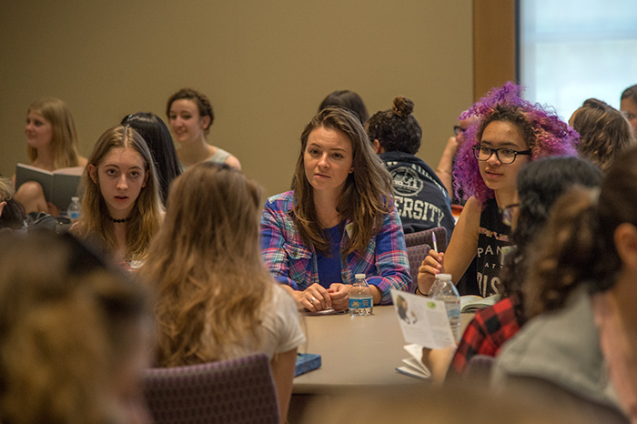 Workshop participants listened to the story of Butler’s life, including her rise from humble beginnings to become a successful writer and recipient of the MacArthur “Genius Grant.” Photo by Martha Benedict.