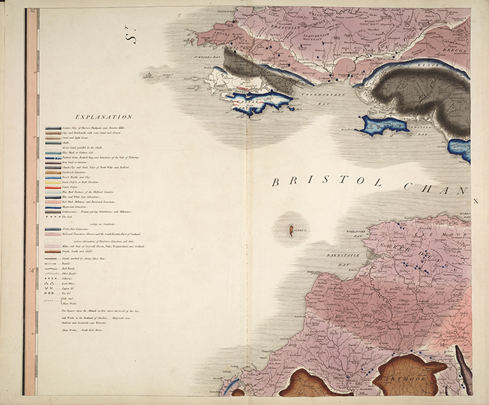 Map X from William Smith’s atlas, A Delineation of the Strata of England and Wales, 1815. The Huntington Library, Art Collections, and Botanical Gardens.