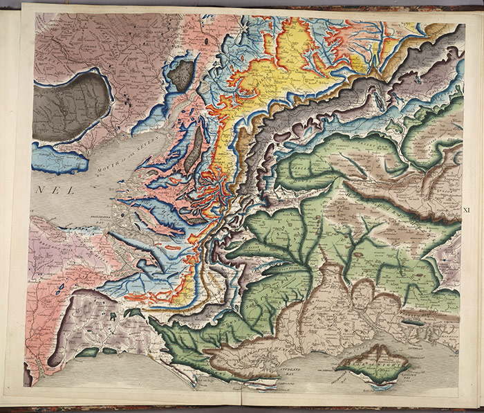 Map XI from William Smith’s atlas, A Delineation of the Strata of England and Wales, 1815. The Huntington Library, Art Collections, and Botanical Gardens.