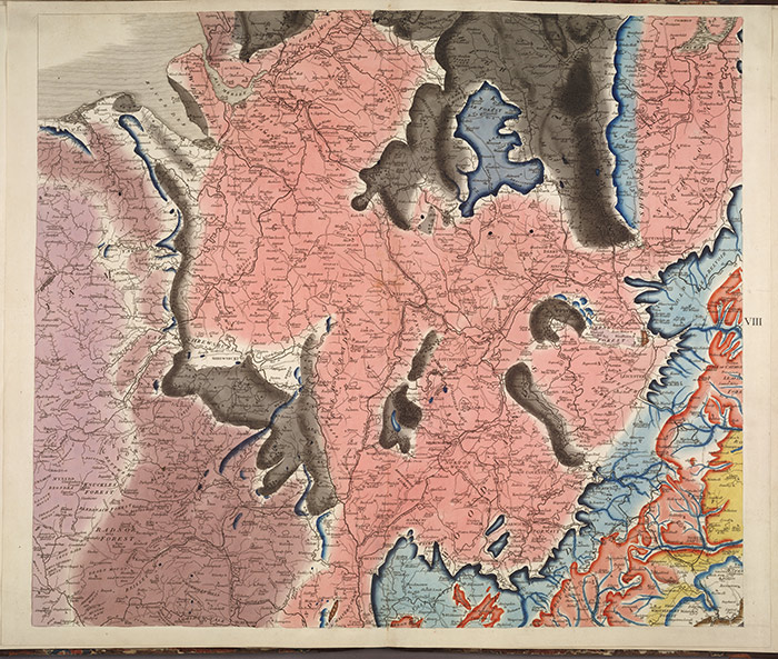 Map VIII from William Smith’s atlas, A Delineation of the Strata of England and Wales, 1815. The Huntington Library, Art Collections, and Botanical Gardens.