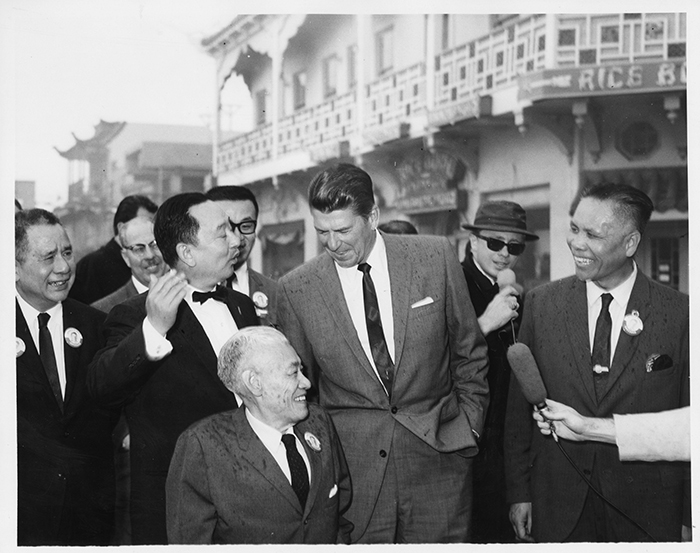 Y.C. Hong and Governor Ronald Reagan, late 1960s. The Huntington Library, Art Collections, and Botanical Gardens.