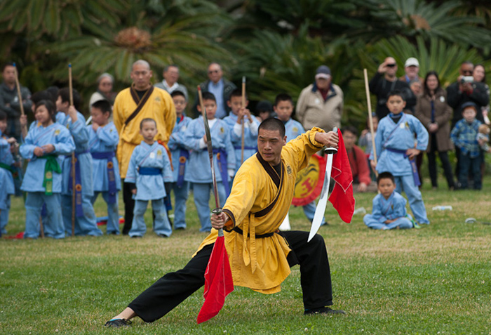 Martial arts students, including young boys and girls, will demonstrate their athleticism. The Shaolin style of kung fu, deeply rooted in Chinese mythology and philosophy, is part of the monastic life of Shaolin Buddhist monks. Photo by Martha Benedict.