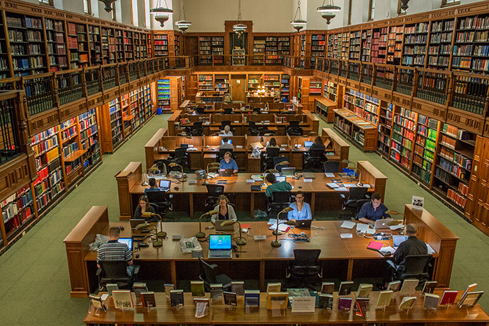 Researchers at work in the Huntington Library’s Rothenberg Reading Room. Photograph by Martha Benedict.