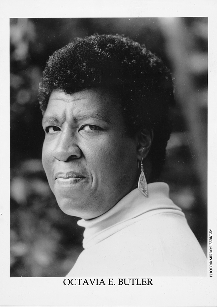 Octavia E. Butler, ca. 1988, © Miriam Berkley. For alternative images and questions regarding usage, please contact photographer Miriam Berkley.