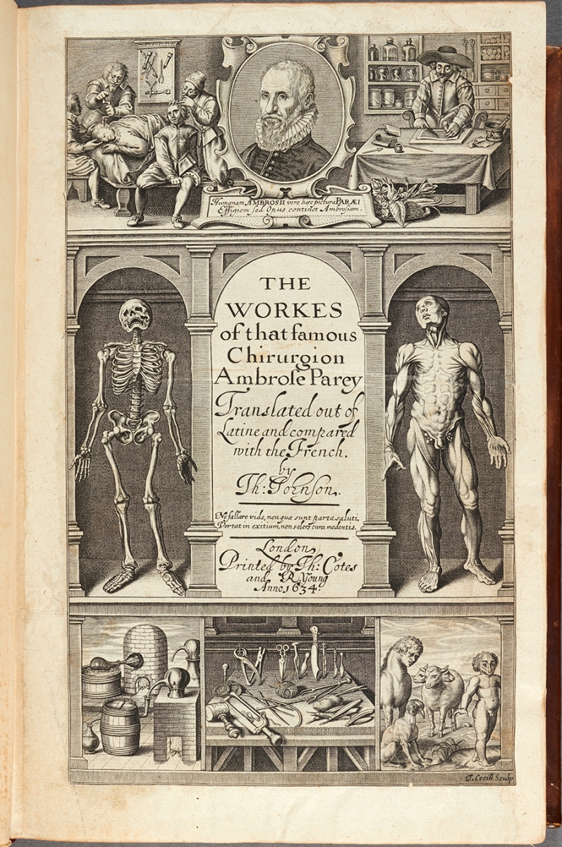 Title page of 1634 English edition of Ambroise Paré works
