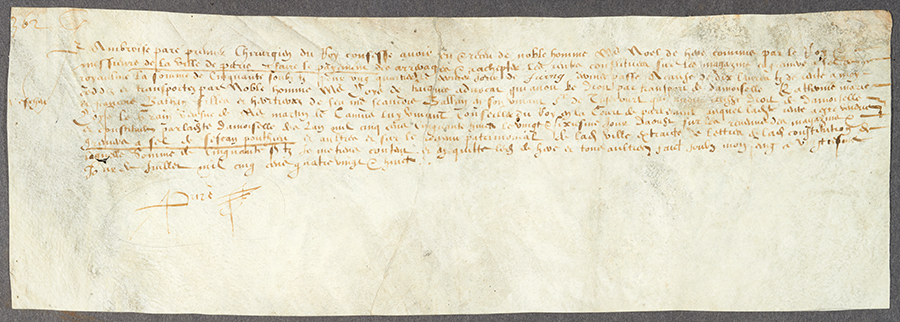 Receipt from July 15, 1573