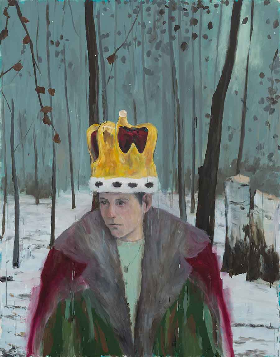 Enrique Martínez Celaya, The Crown, 2015. Oil and wax on canvas, 100 x 78 in. Martinez Celaya Family Collection. Photo: Jeff McLane.