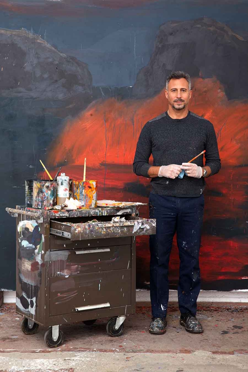 Photo of Enrique Martínez Celaya in his studio, Culver City, Calif. Photo courtesy of the artist.