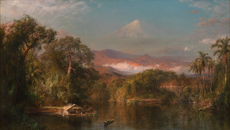 Frederic Edwin Church (1826–1900), Chimborazo, 1864, oil on canvas, 48 × 84 in. The Huntington Library, Art Museum, and Botanical Gardens, gift of the Virginia Steele Scott Foundation, 89.1. © Fredrik Nilsen photography.