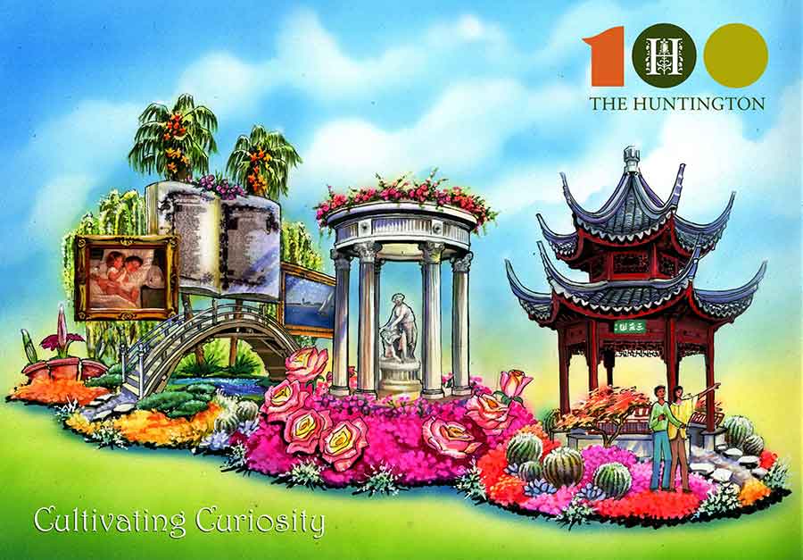 Award-winning float builder Phoenix Decorating Company will produce The Huntington’s float in the 2020 Rose Parade®. The floral entry celebrates the institution’s Centennial Celebration year (September 2019–September 2020) and is funded by individual donations.