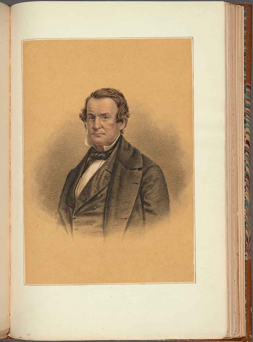 Henry Meigs. Lithograph after the daguerreotype by M.M. Lawrence, 1854. The Huntington Library, Art Collections, and Botanical Gardens.