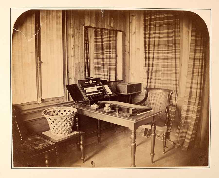The room in a chalet where Dickens did most of his writing for the last years of his life.
