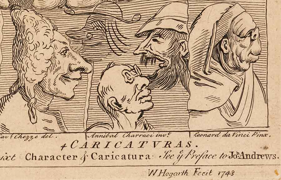 William Hogarth (1697–1764), Detail of Characters and Caricatures, 1743. The Huntington Library, Art Collections, and Botanical Gardens.