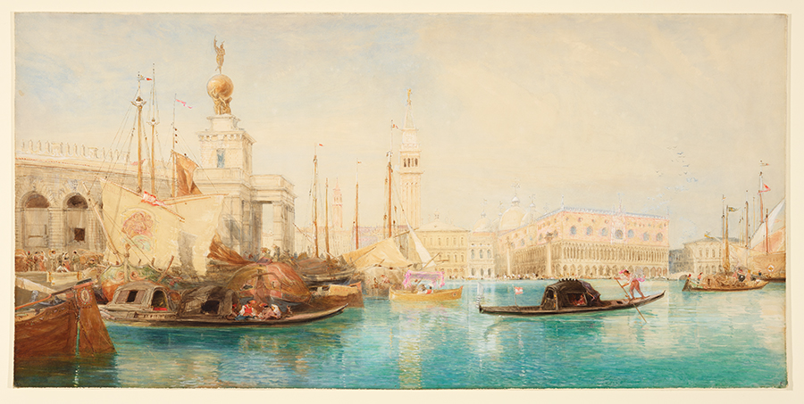 James Holland (British, 1800–1870), Venice, Punta della Dogana, 1864, watercolor over pencil. The Huntington Library, Art Collections, and Botanical Gardens.
